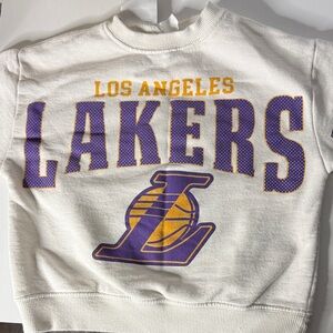 Zara Kids White Sweater with Purple and Yellow Print